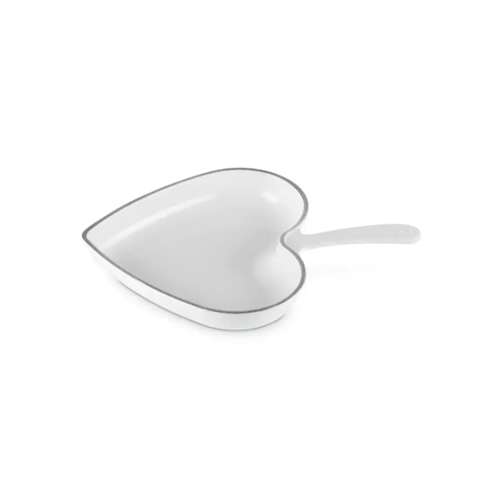 Le Creuset Traditional 10.25" Heart Skillet | White