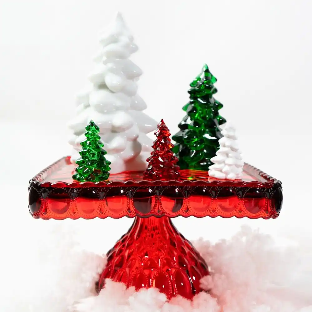 Alternative view of Mosser Glass Holiday Collection 8" Tree Figurine | Milk