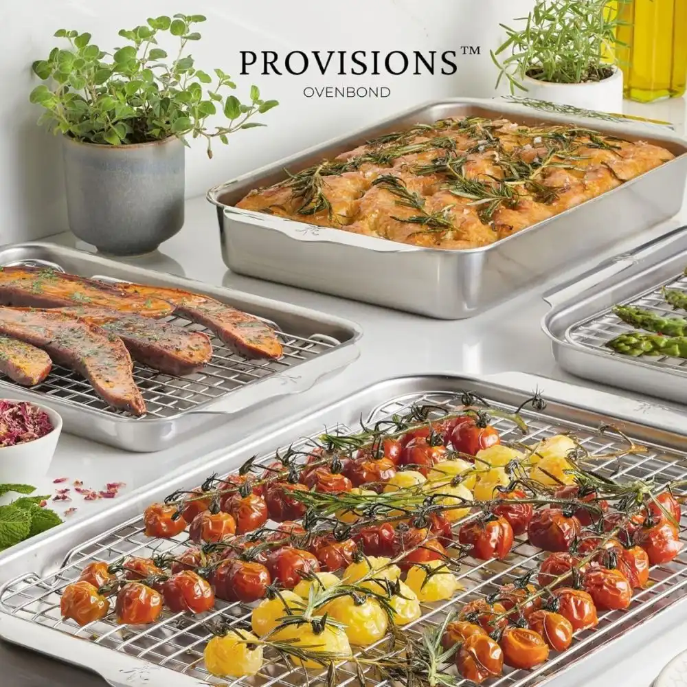 Alternative view of Hestan Provisions OvenBond Tri-ply 3-Piece Baking Sheet Set
