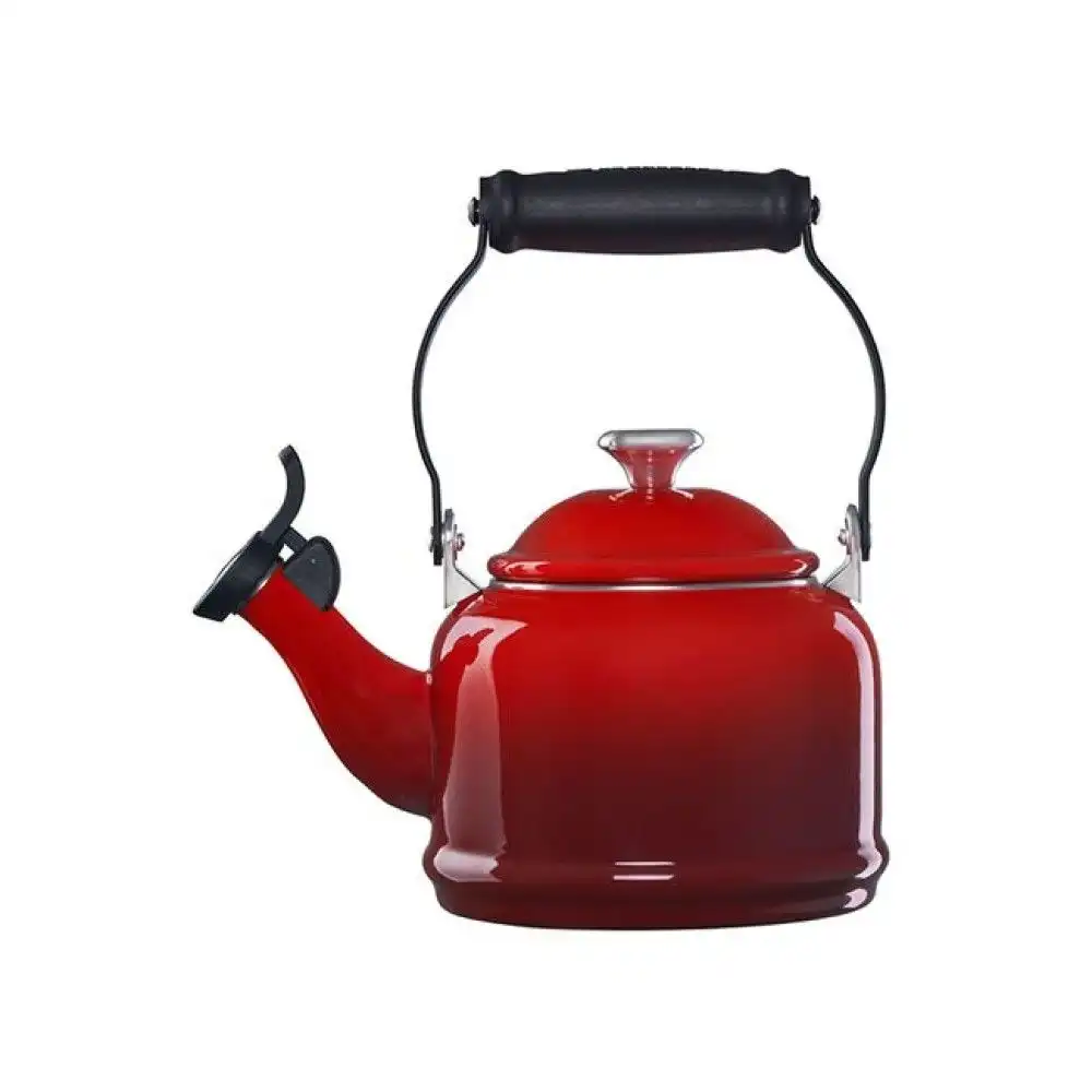 Alternative view of Le Creuset 1.25 Qt. Demi Kettle Tea Pot with Stainless Steel Knob | Cerise/Cherry Red