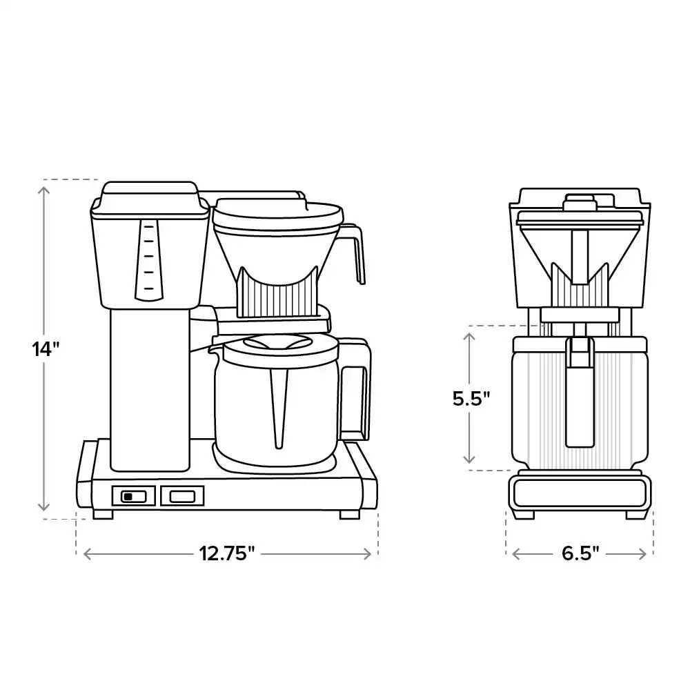 Alternative view of Moccamaster KBGV Automatic Drip Stop Coffee Maker (40 oz Glass Carafe) | Sandstone
