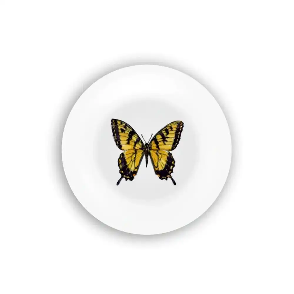 Alternative view of Bamboo Table 4-Piece Plate Gift Set | Butterflies