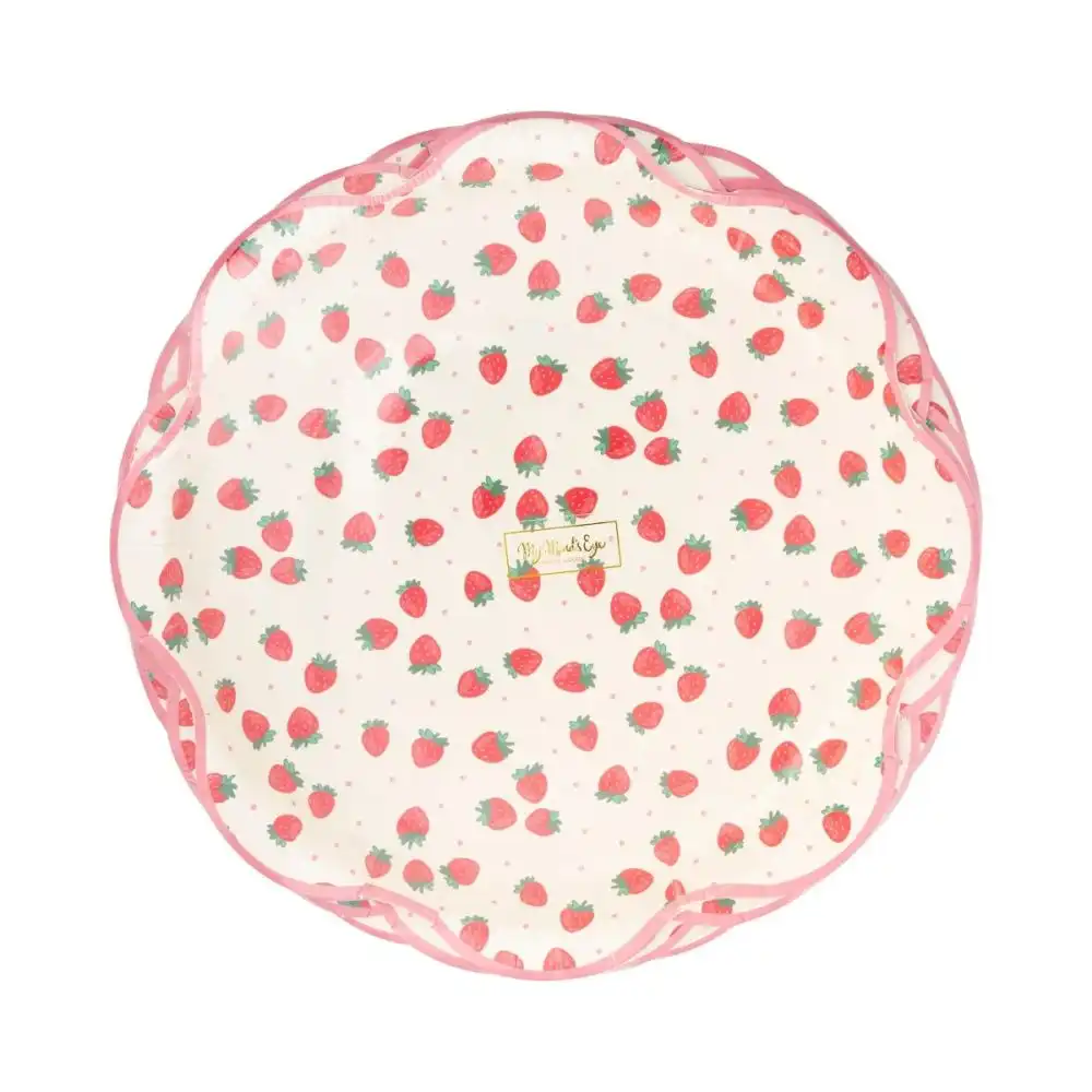 Alternative view of My Mind's Eye 8-Piece 10" Paper Plates | Strawberries