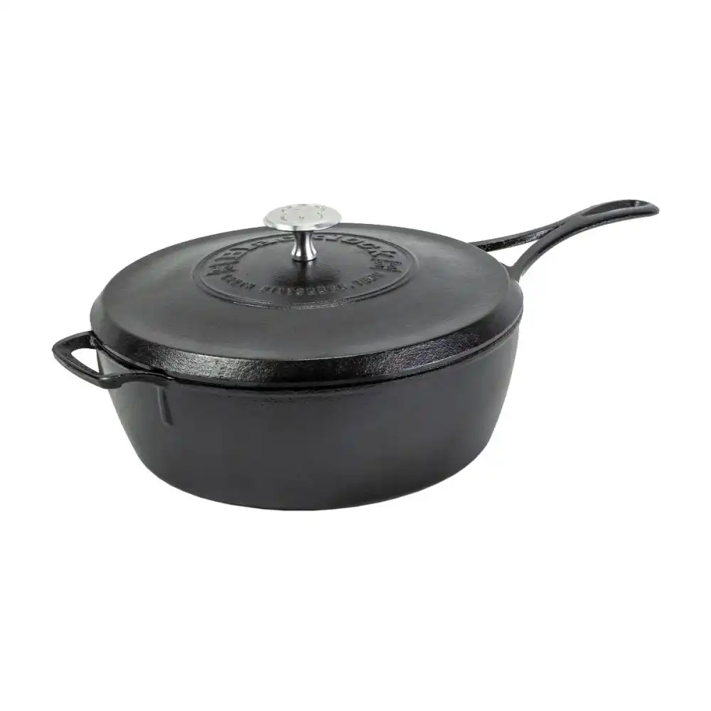 Lodge Blacklock Triple Seasoned 4 Qt. Deep Skillet with Lid