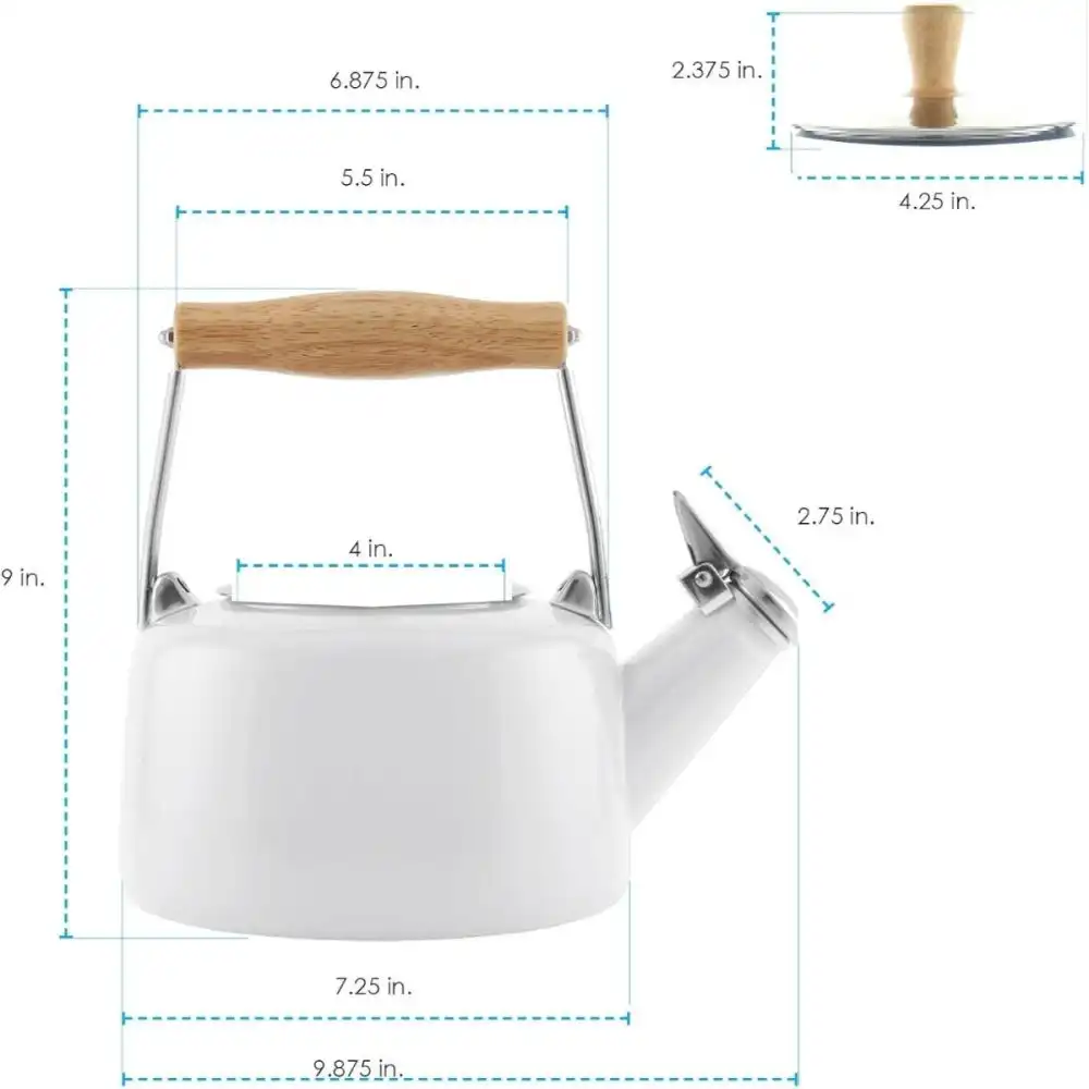 Alternative view of Chantal 1.4 Qt. Enamel-on-Steel Sven Tea Kettle | White