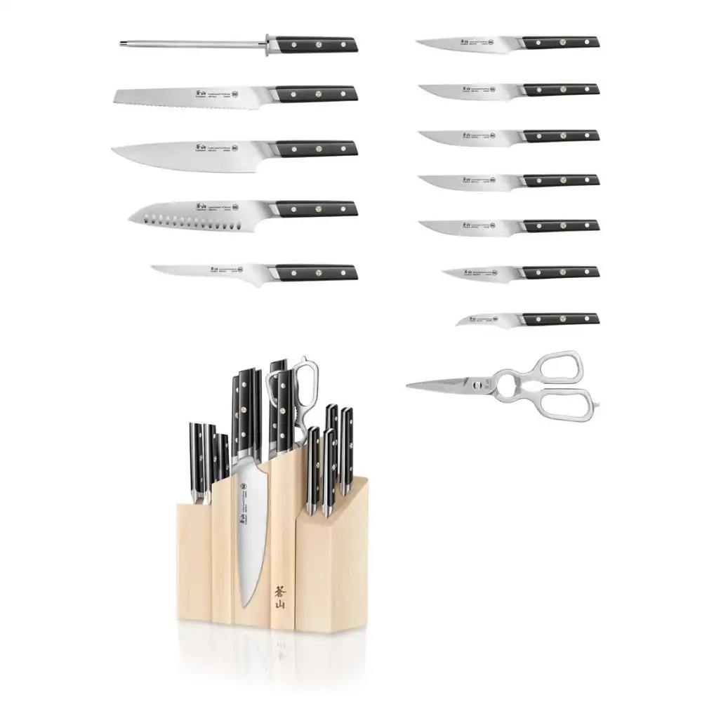 Alternative view of Cangshan Cutlery TC Series Denali 14-Piece Magnetic Knife Block Set