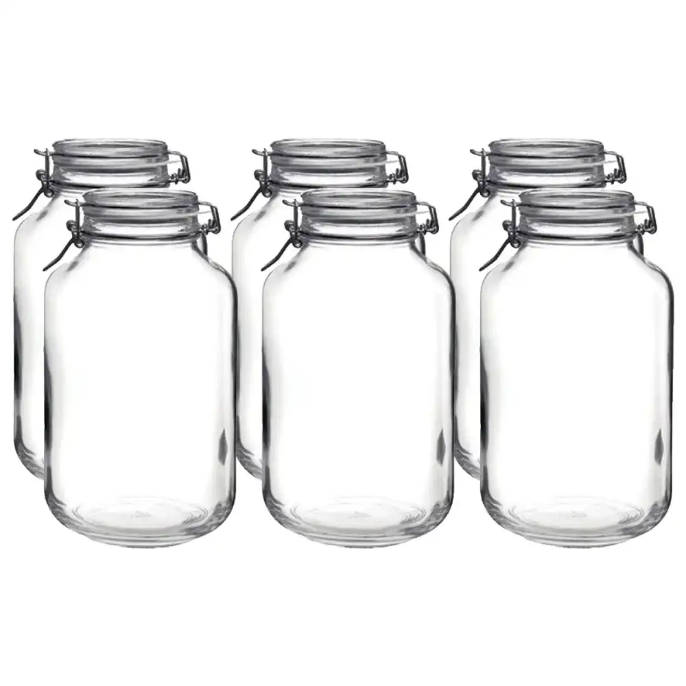 Bormioli Rocco Fido Swing Top Canning Jars (Set of 6) | 135.25oz (4L)