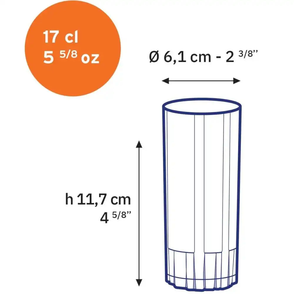 Alternative view of Duralex Jazz Clear 5.625oz Tumbler | Set of 6