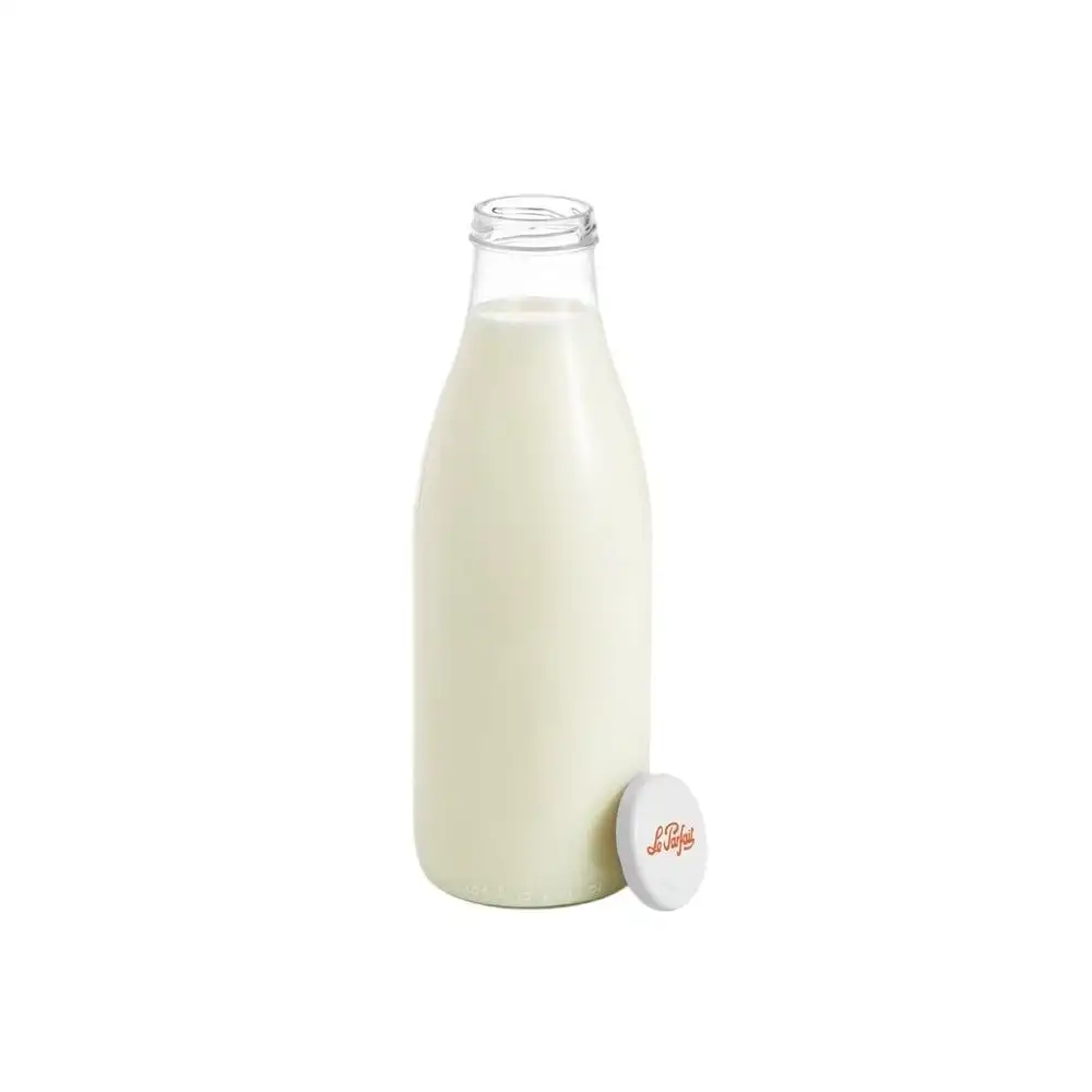 Alternative view of Le Parfait 1L French Glass Milk Beverage Bottle with Metal Twist Cap