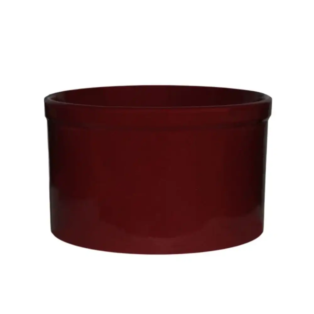 Ohio Stoneware 2 Qt. Low Preserving Crock | Burgundy