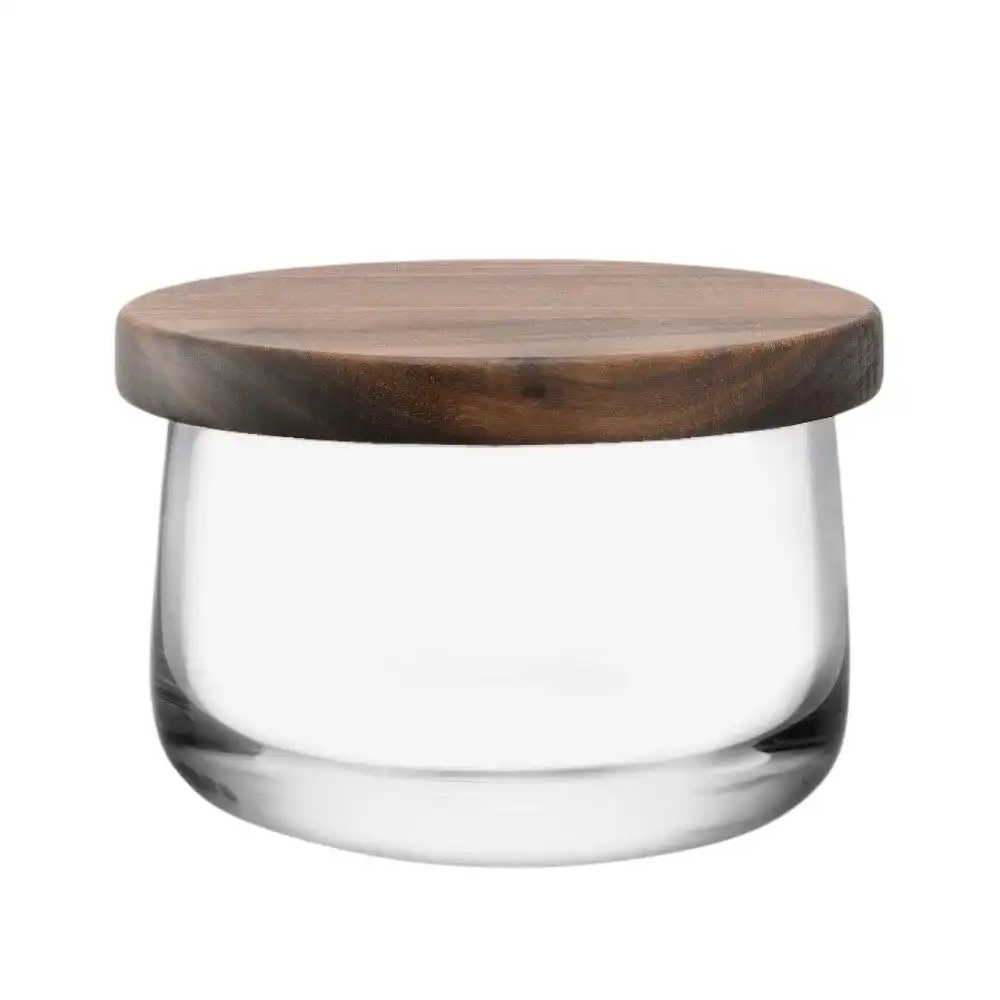LSA City 5" Bowl & Walnut Lid | Clear