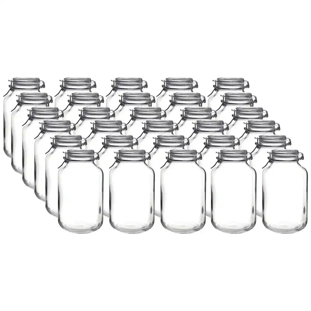 Bormioli Rocco Fido Swing Top Canning Jars (Set of 30) | 135.25oz (4L)