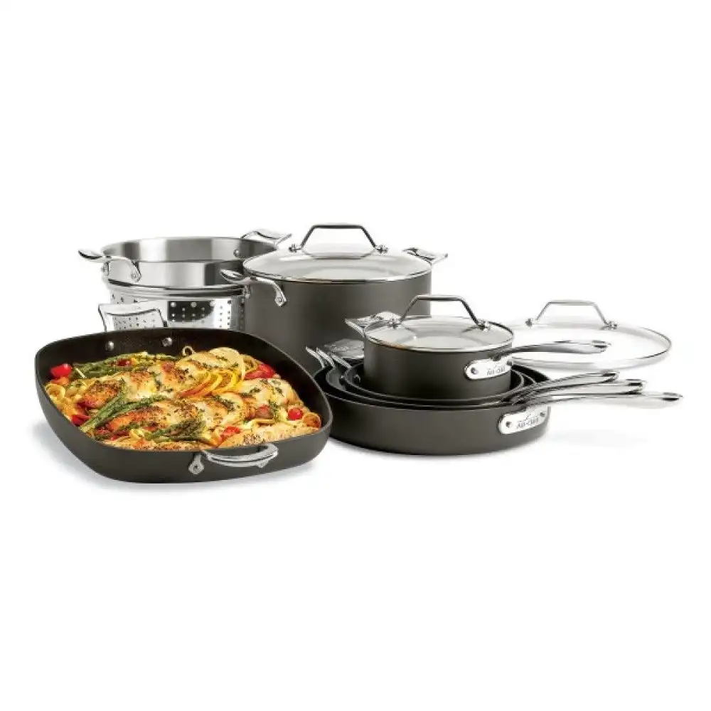 Alternative view of All-Clad Essentials Nonstick Hard Anodized Cookware Set | 10-Piece