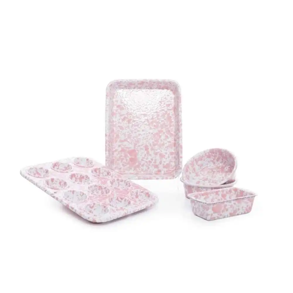 Crow Canyon 5-Piece Kid's First Bake Set | Pink Splatter