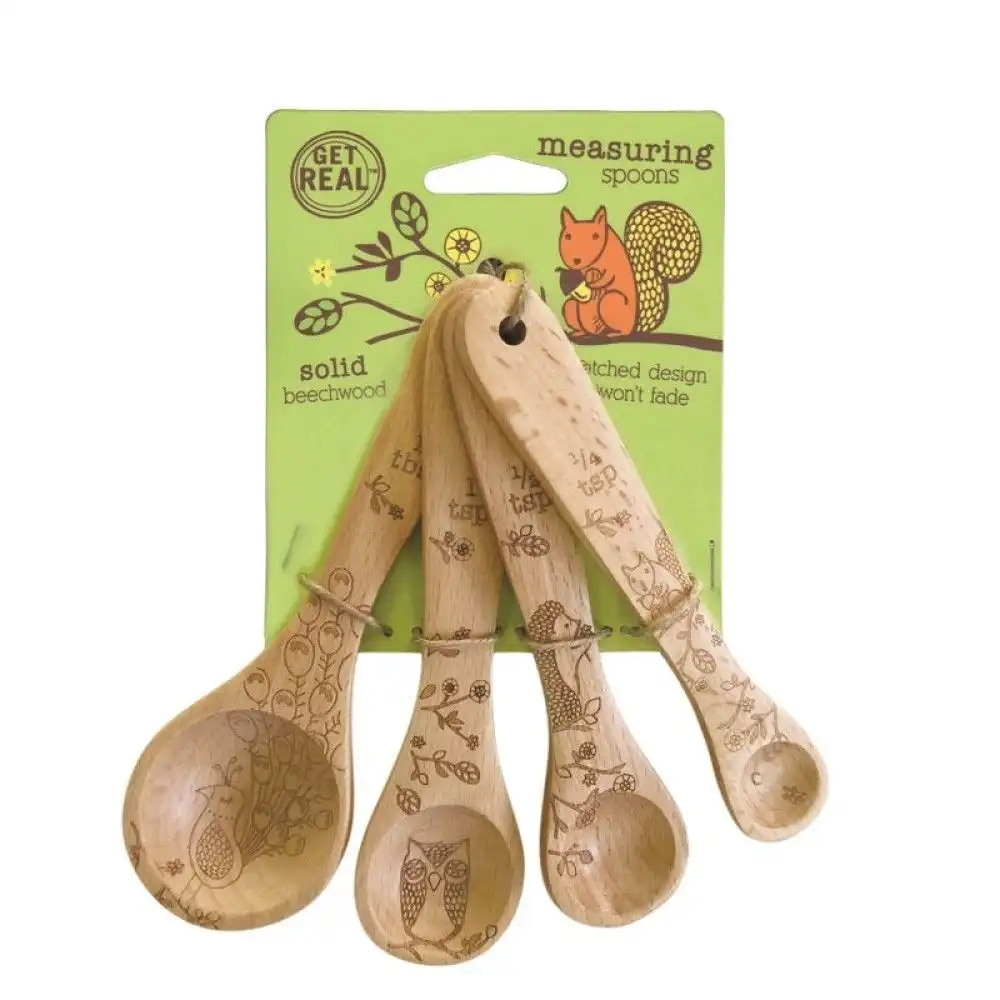 Beechwood Decorative Measuring Spoons - Woodland Collection by Talisman Designs