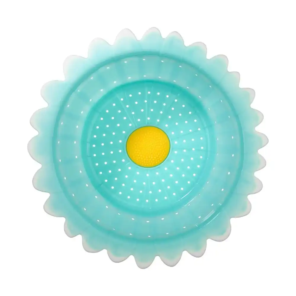 Charles Viancin 11" Collapsible Colander | Aqua Daisy