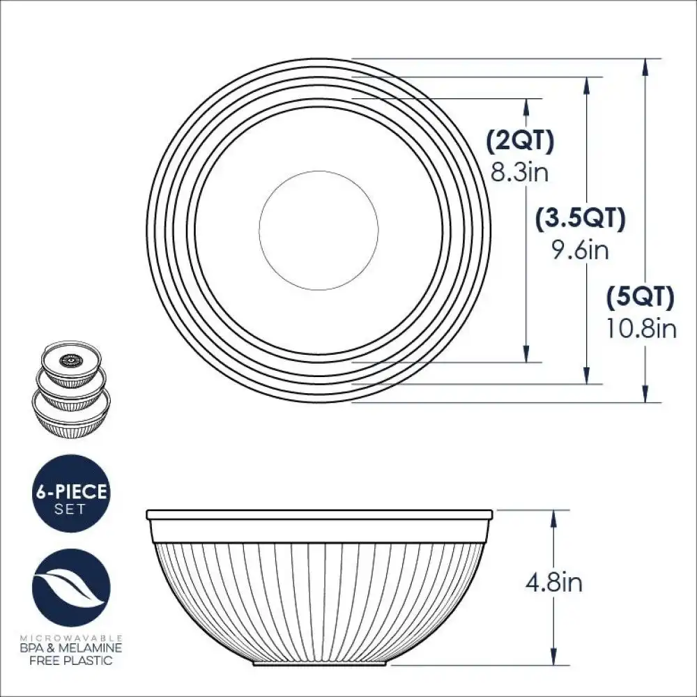 Alternative view of Nordic Ware 6-Piece Covered Bowl Set | Earth Tones