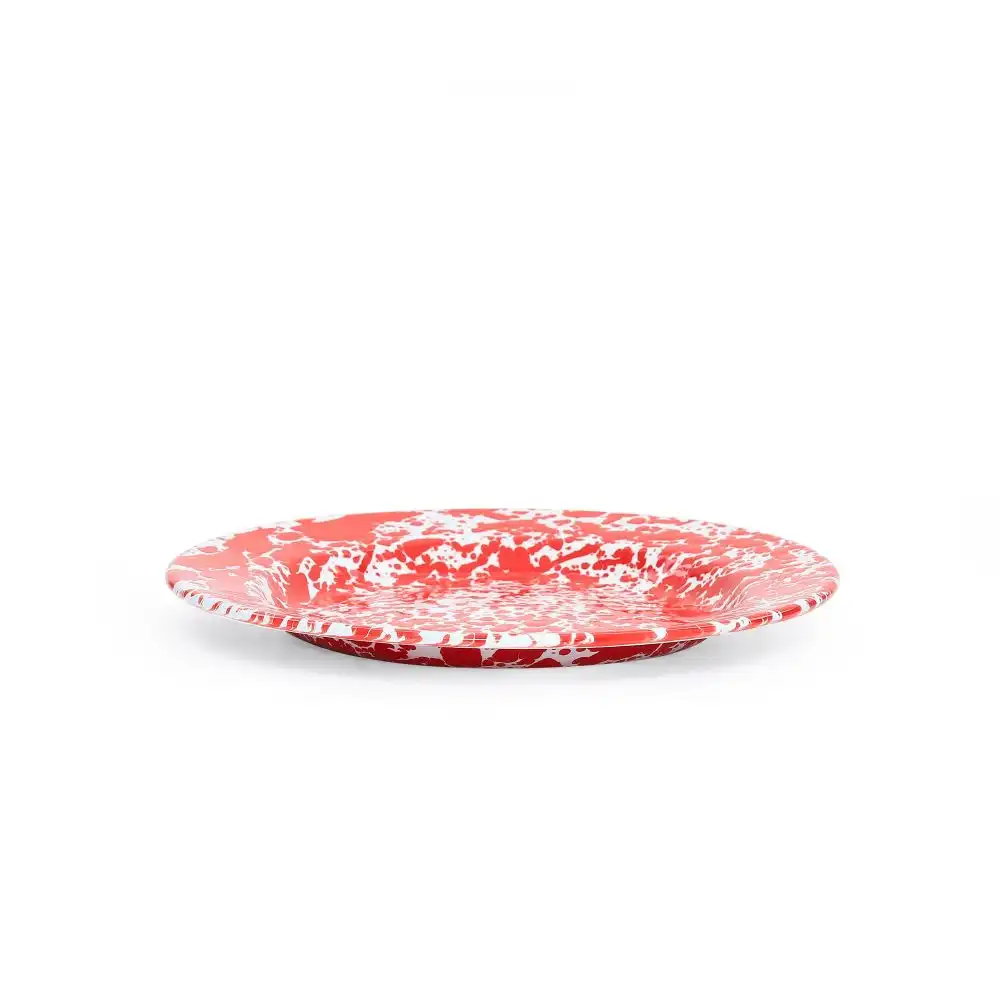 Alternative view of Crow Canyon 10.25" Dinner Plate | Red Splatter