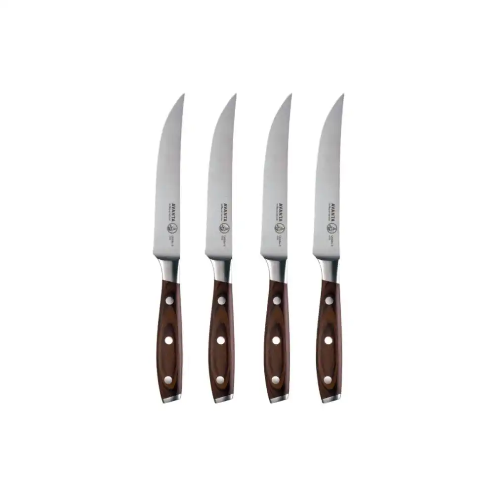 Messermeister Avanta 5" Fine Edge Steak Knife Set (Set of 4) | Pakkawood