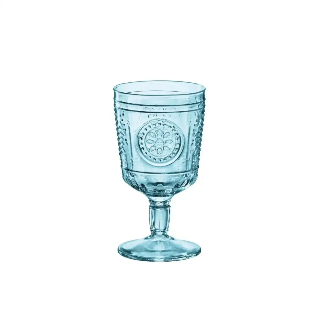 Bormioli Rocco Romantic 10.75oz Stemware Cocktail Glasses (Gift Box of 4) | Light Blue