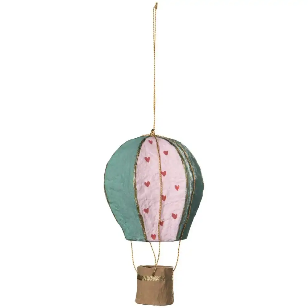 Alternative view of Danica Jubilee Christmas Hot Air Balloon Mache Ornament | Assorted Styles