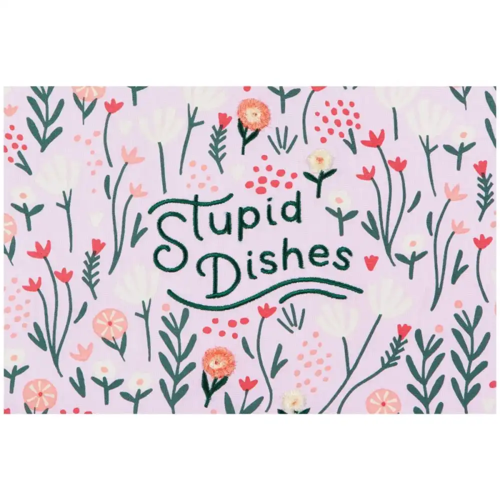 Alternative view of Danica Jubilee Stupid Dishes Dishtowel