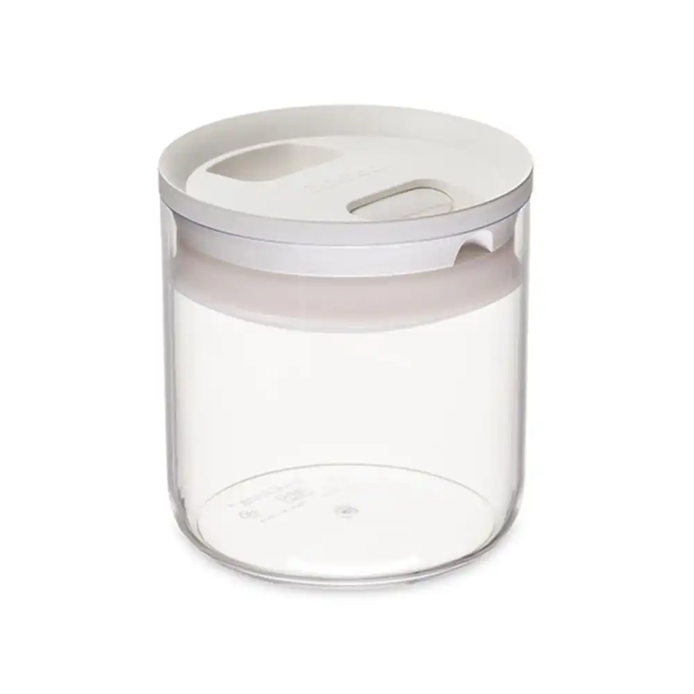 Click Clack 0.6-Quart Round Pantry Canister | White