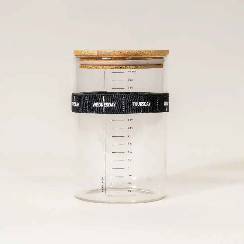Alternative view of Nutrimill Glass Sourdough Starter Jar | 1 Quart
