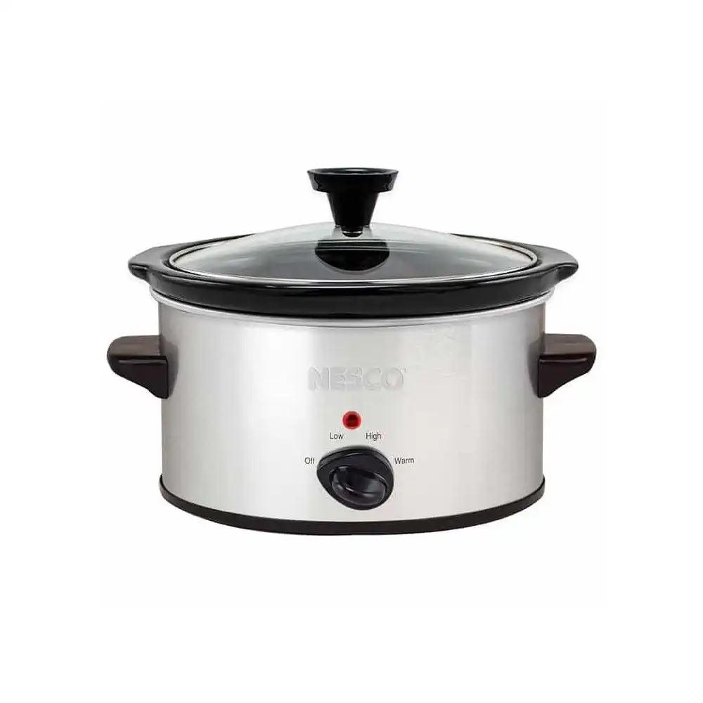 NESCO 1.5-Quart Oval Slow Cooker | Stainless Steel