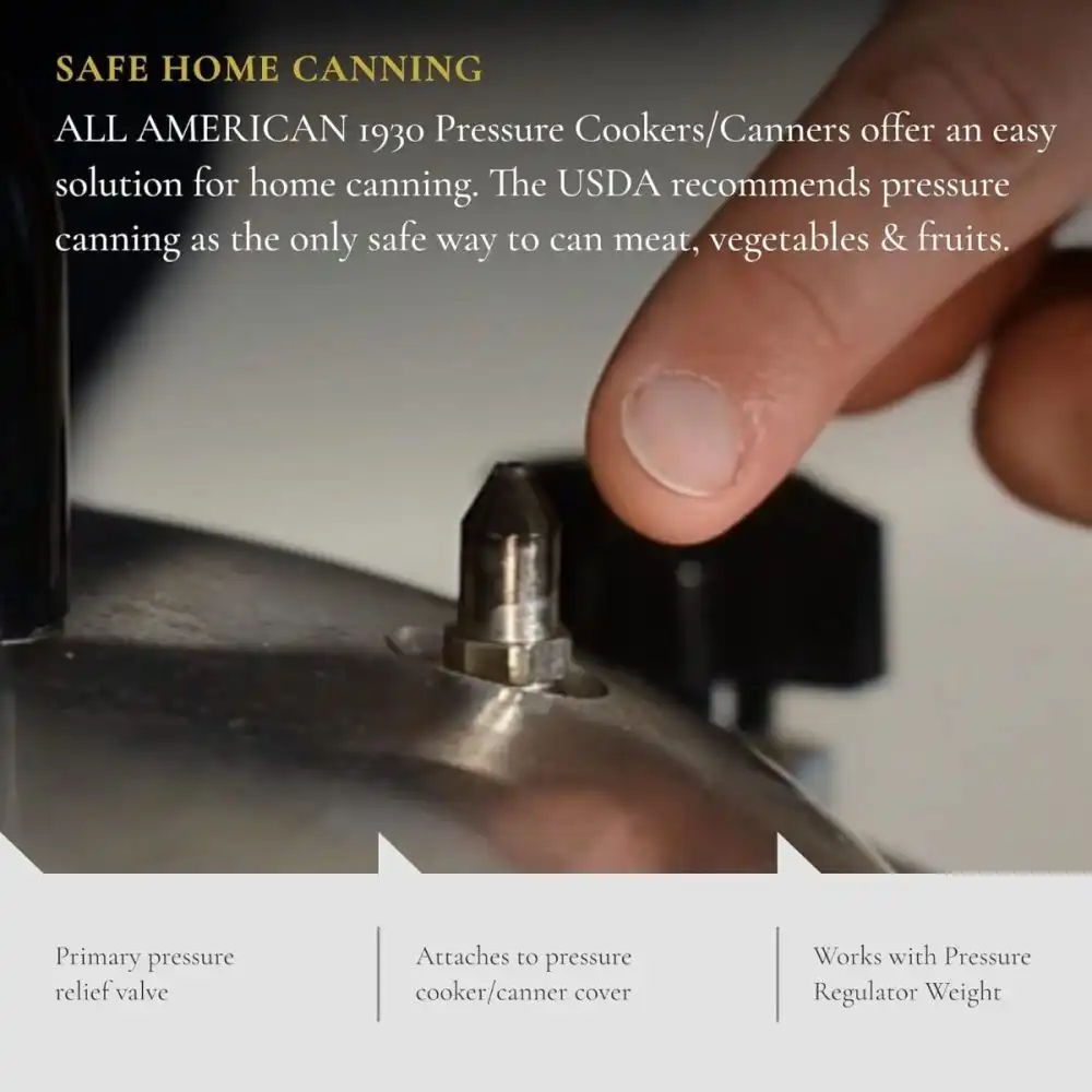 Alternative view of All American 1930 Pressure Canner Vent Pipe