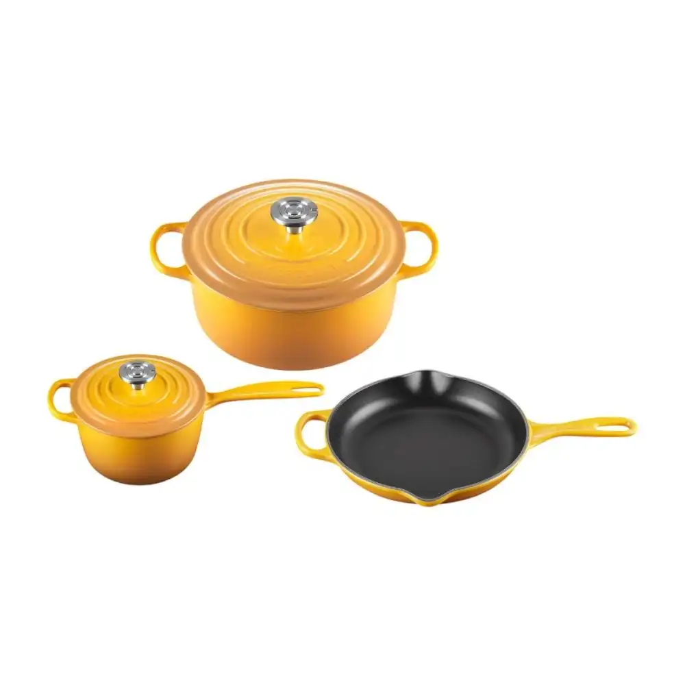 Le Creuset 5-Piece Signature Cookware Set with Crucible Stainless Steel Knob | Nectar