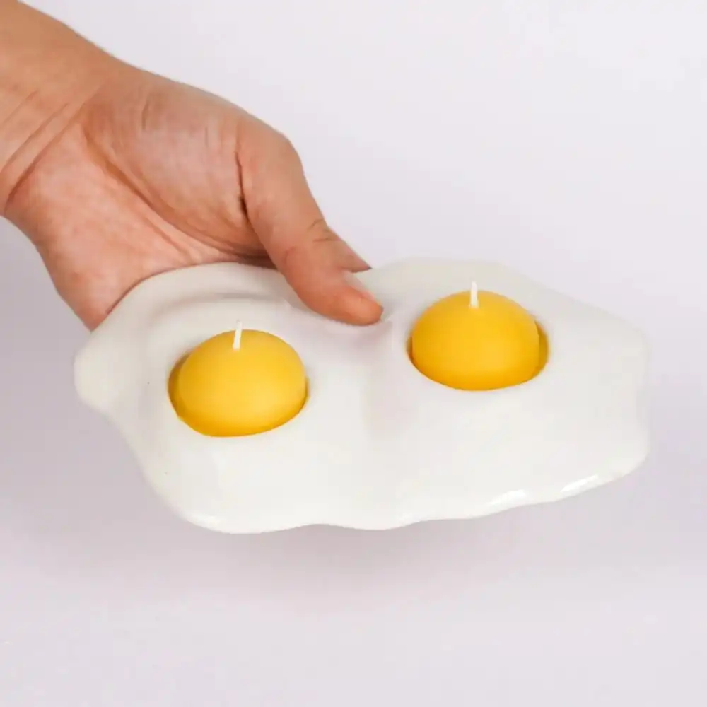 Alternative view of Collin Garrity Ceramic Double Egg Tea Light Candle Holder