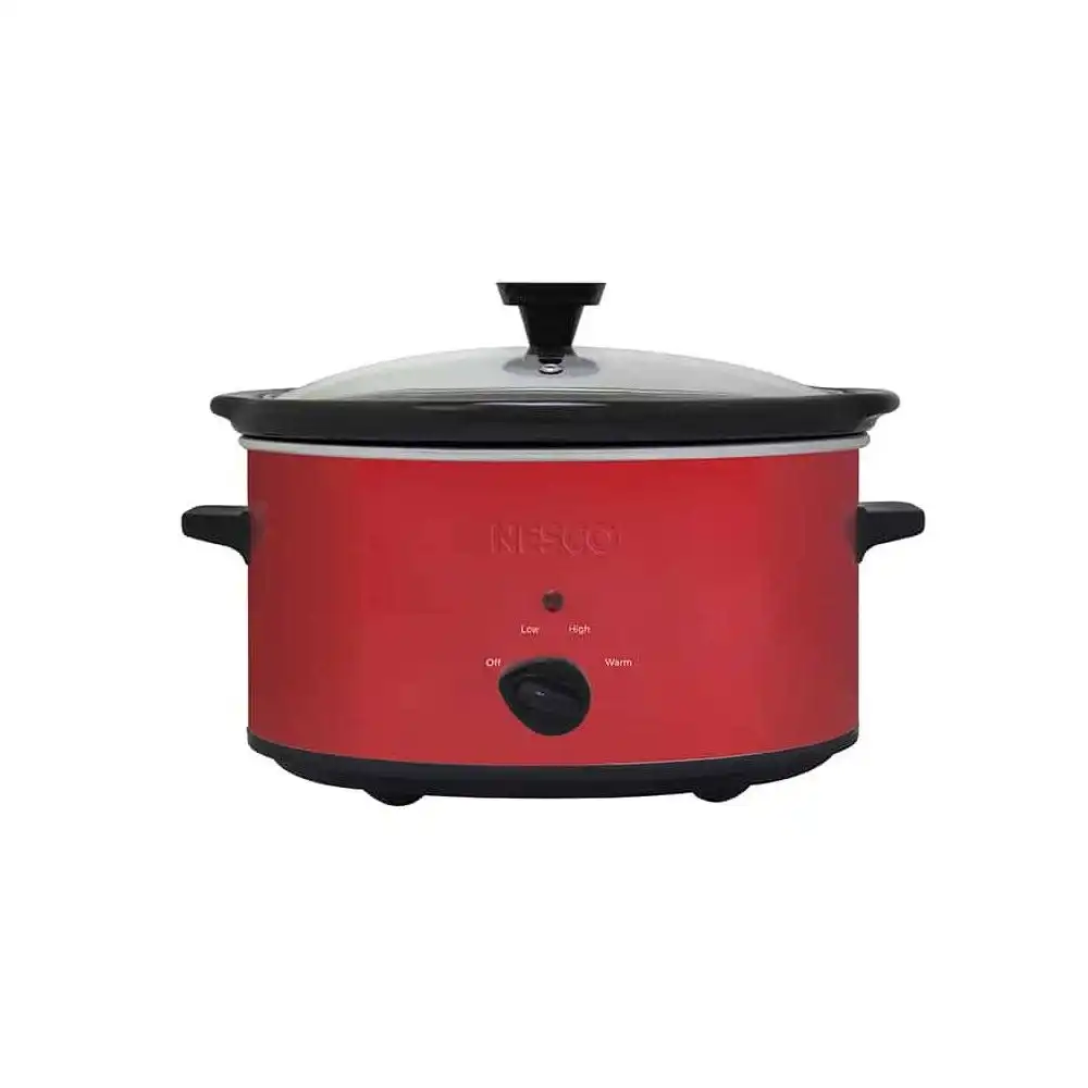 NESCO 6-Quart Slow Cooker | Red Metallic