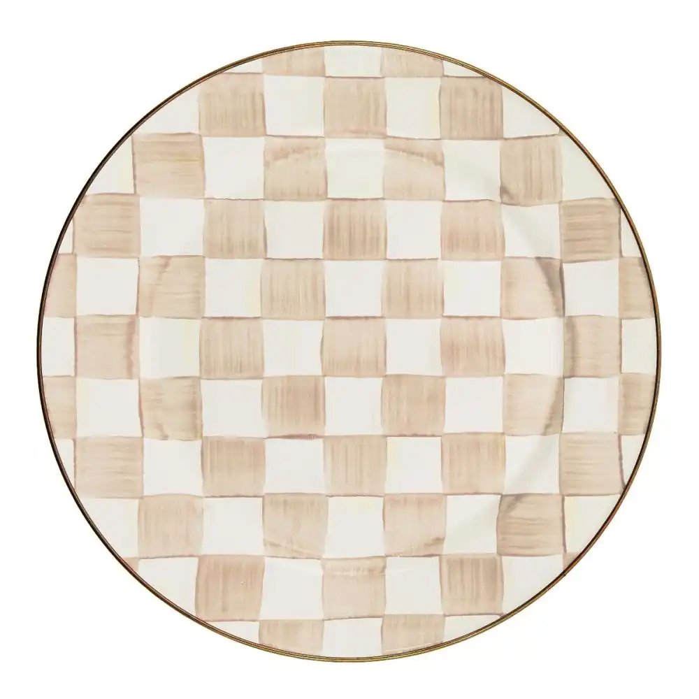 MacKenzie-Childs Mocha Check 12" Charger/Plate