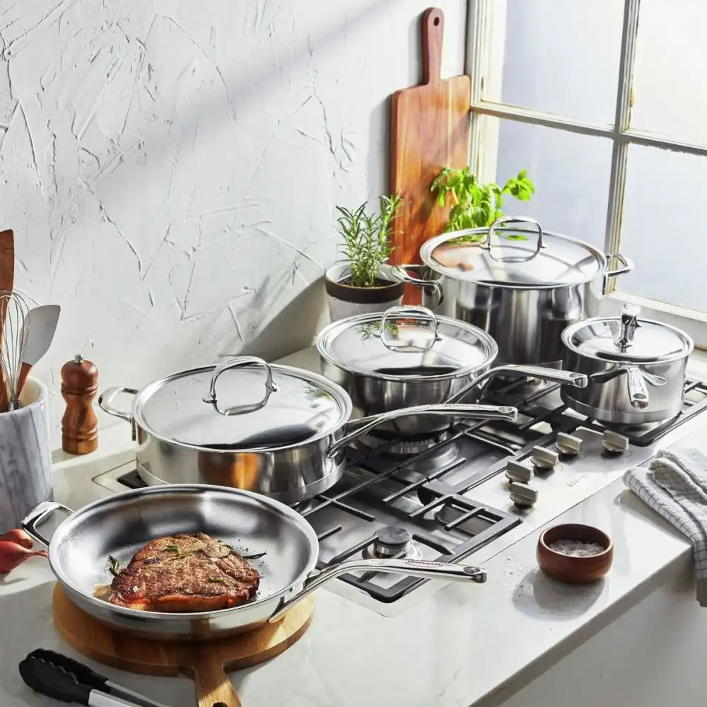 Alternative view of Demeyere Atlantis 9 Piece Stainless Steel Induction Cookware Set