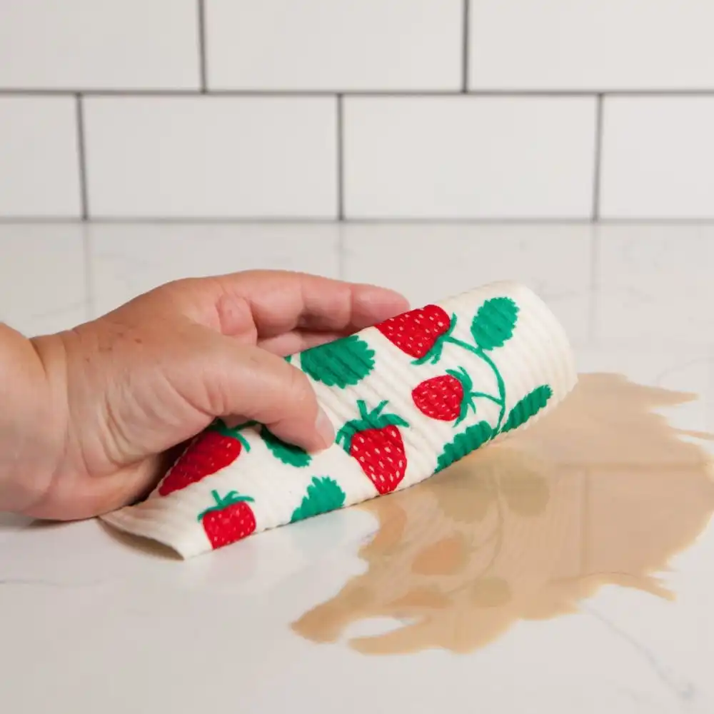 Alternative view of Ecologie by Danica Swedish Sponge Dish Cloth | Strawberries