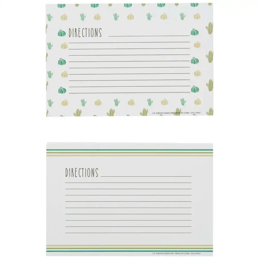 Alternative view of C.R. Gibson 4" x 6" Recipe Cards | Cactus