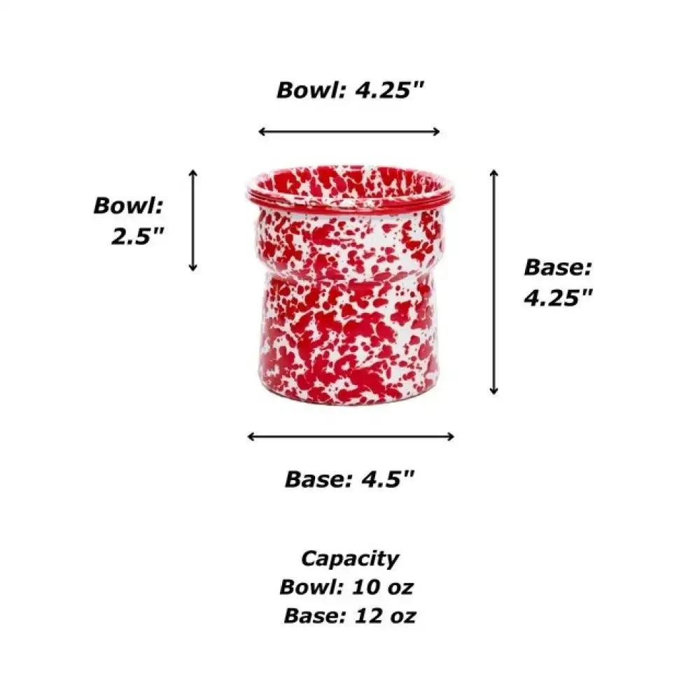 Alternative view of Crow Canyon 2pc Dip Chiller Base & Bowl | Red Splatter