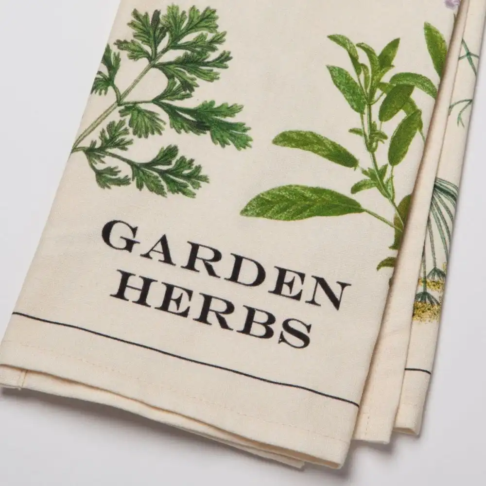 Alternative view of Now Designs by Danica 18" x 28" Printed Dishtowel | Garden Herbs