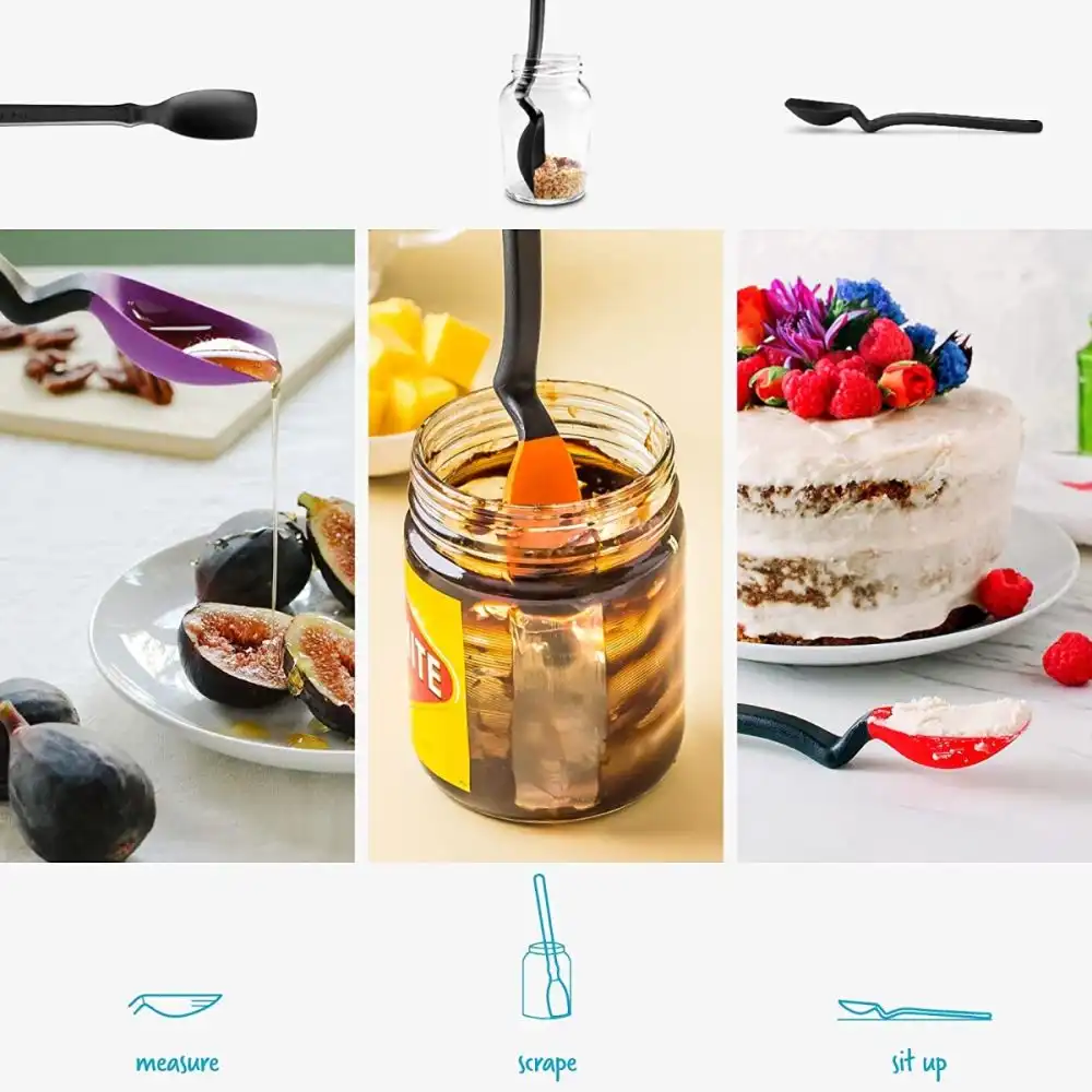 Alternative view of Dreamfarm 8.1" Mini Supoon Silicone Scraping Spoon | Black