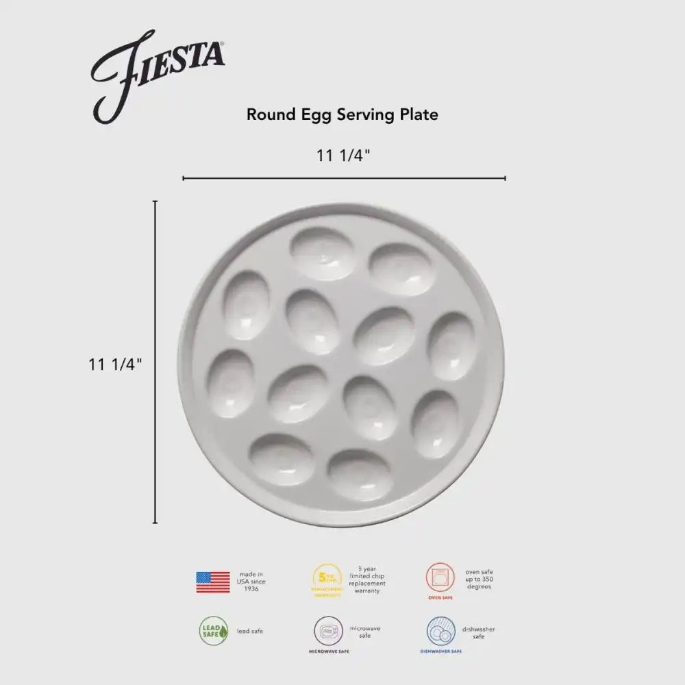 Alternative view of Fiesta® 11.25" Round Egg Serving Platter | Sky