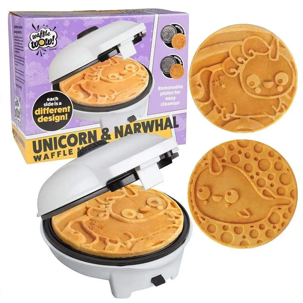 CucinaPro Waffle Wow! Waffle Maker | Unicorn & Narwhal