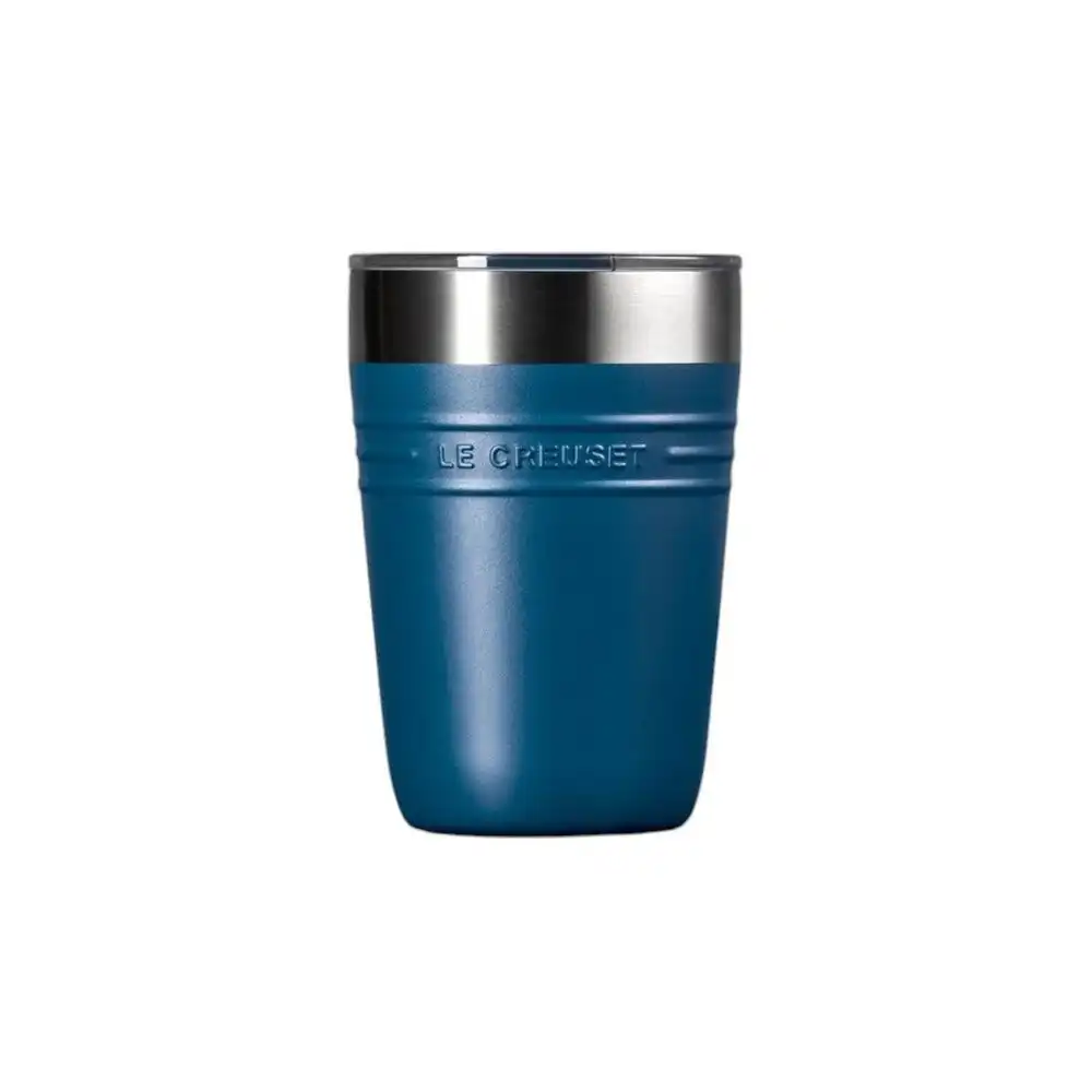 Le Creuset On The Go 14oz Stainless Steel Tumbler | Deep Teal