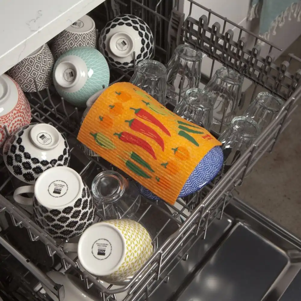 Alternative view of Ecologie by Danica Swedish Sponge Dish Cloth | Chili Peppers