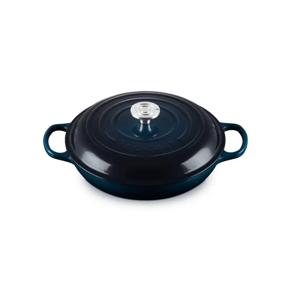 Le Creuset 3.5 Qt. Signature Enameled Cast Iron Braiser with Stainless Steel Knob | Nuit