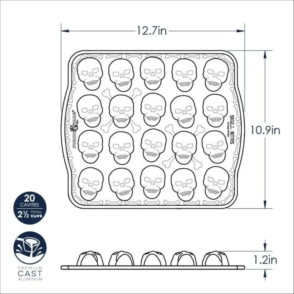 Alternative view of Nordic Ware Cakelet Pan | Skull Bites