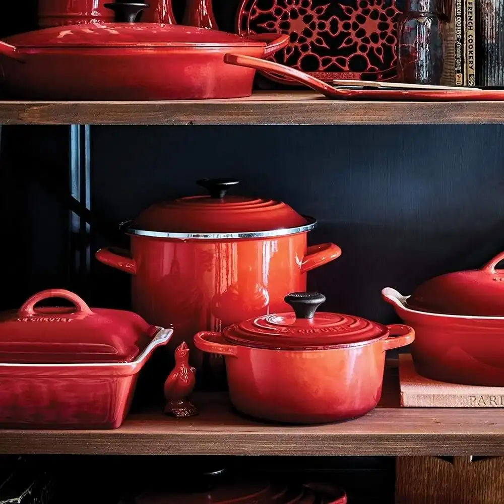 Alternative view of Le Creuset 2.5 Qt. Square Heritage Covered Casserole | Cerise