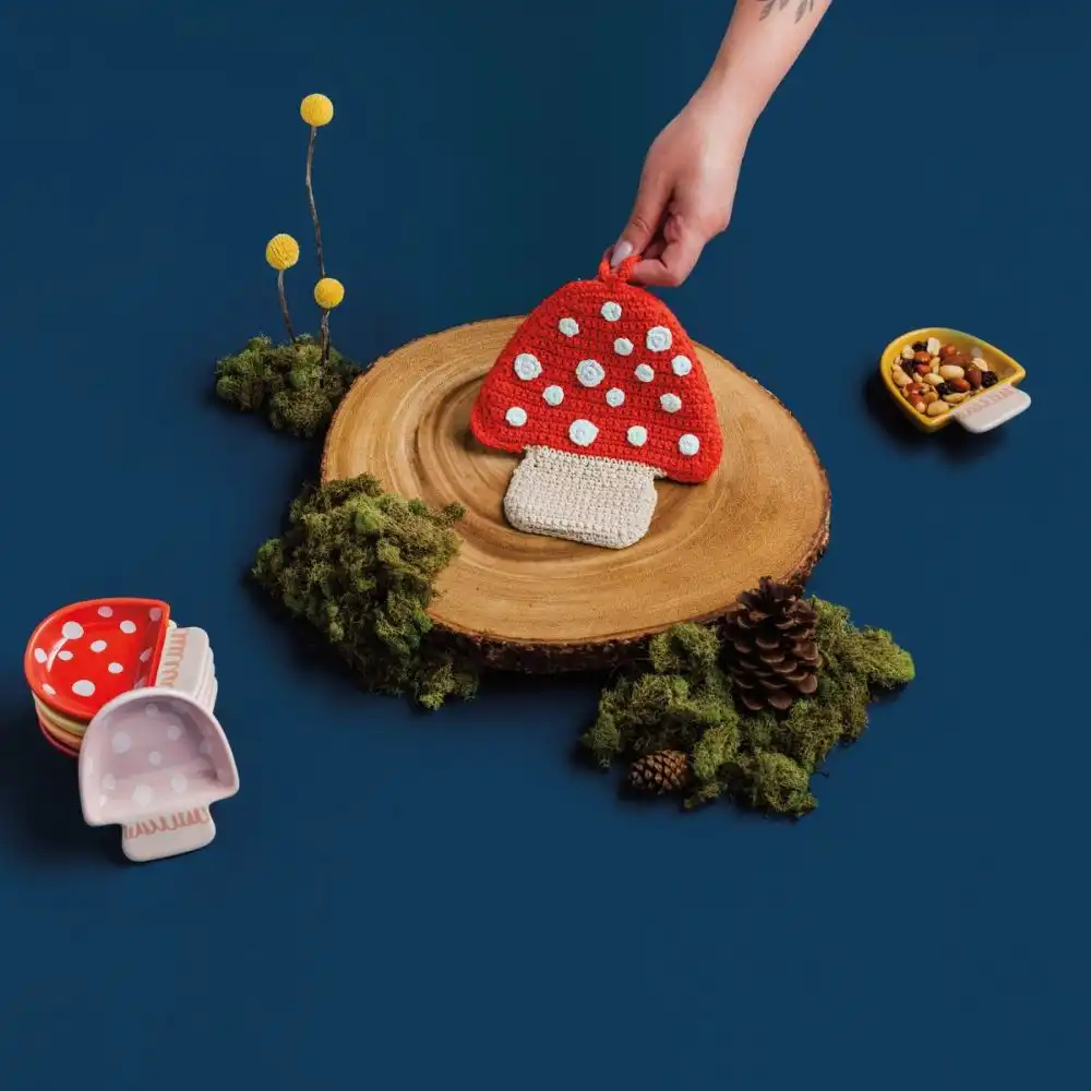 Alternative view of Danica Jubilee Crochet Trivet | Toadstool