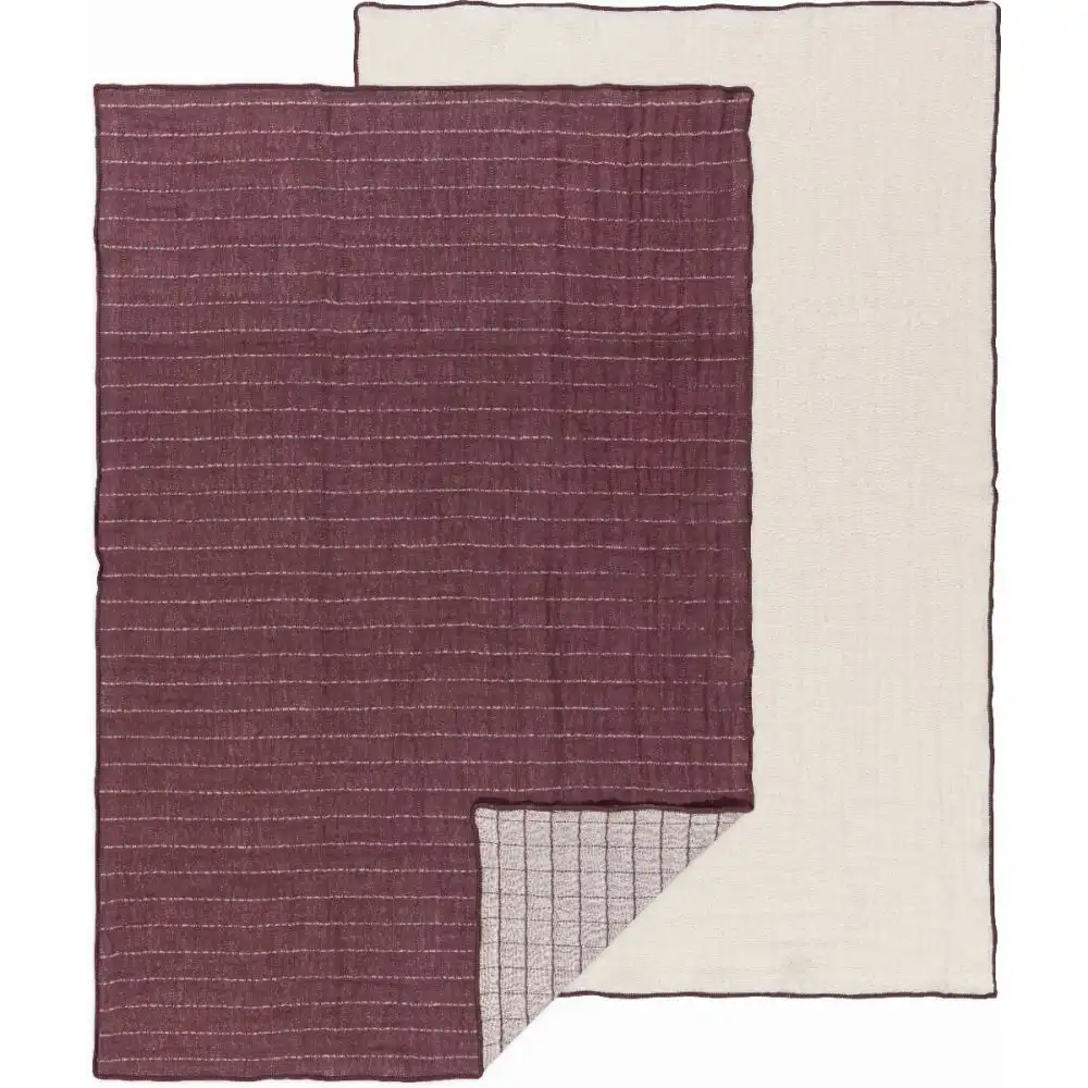 Danica Heirloom Double Weave Dishtowels (Set of 2) | Ash Plum