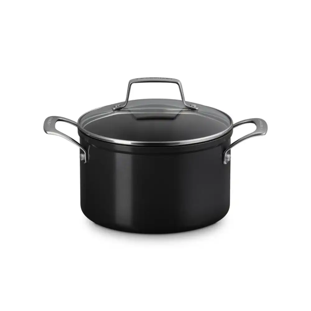 Le Creuset Essential Nonstick Ceramic 4 Qt. Stockpot with Glass Lid